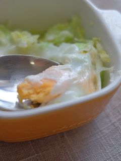 朝の5分でできる 巣ごもり卵の蒸しスープ-レシピのメイン写真