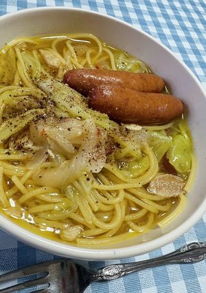 身体あったまる♡野菜たっぷりスープパスタ-レシピのメイン写真