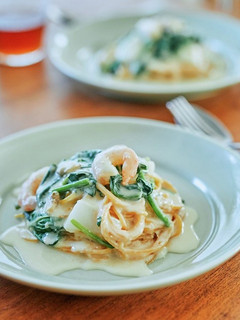 ほうれん草の味噌クリームパスタ-レシピのメイン写真