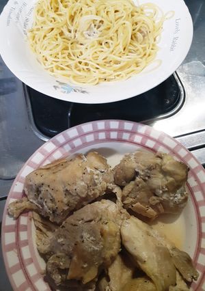簡単★青じそソースの鶏肉ステーキとパスタ-レシピのメイン写真