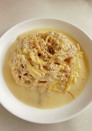 簡単！！ツナ味噌クリームパスタ-レシピのメイン写真