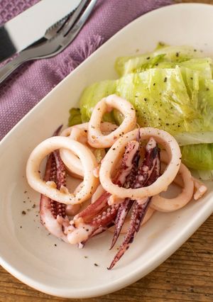 イカとレタスの塩こうじホットサラダ♪-レシピのメイン写真