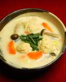 寒い日に！ワン鍋・中華鶏つくね牛乳スープ