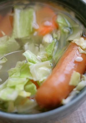 朝の３分でふんわりキャベツのスープ-レシピのメイン写真
