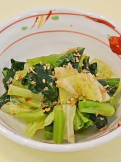 春キャベツと小松菜のごまポン酢和え-レシピのメイン写真