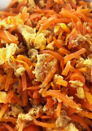 焼き麩入りの卵の人参しりしり-レシピのメイン写真