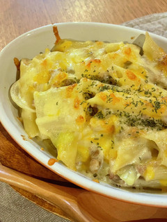 白菜とひき肉のクリームグラタン。-レシピのメイン写真