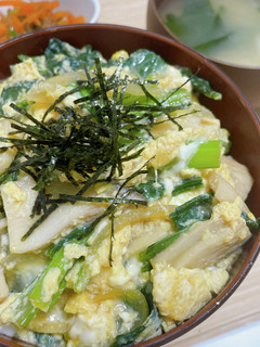 エリンギと小松菜の玉子丼-レシピのメイン写真