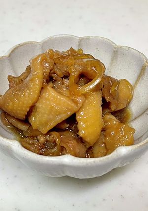 【パパの覚書】うどんに乗せよう鶏皮煮-レシピのメイン写真