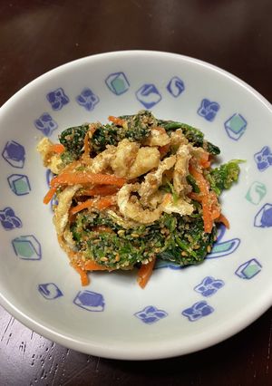 ほうれん草と油揚げの胡麻多め和え-レシピのメイン写真
