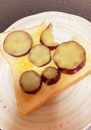 おさつの甘露煮トースト-レシピのメイン写真