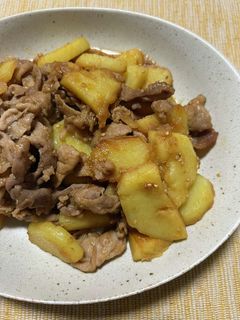 豚こま肉とじゃがいもの甘辛炒め-レシピのメイン写真