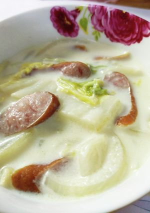 ほっこり美味しい白菜の牛乳スープ-レシピのメイン写真