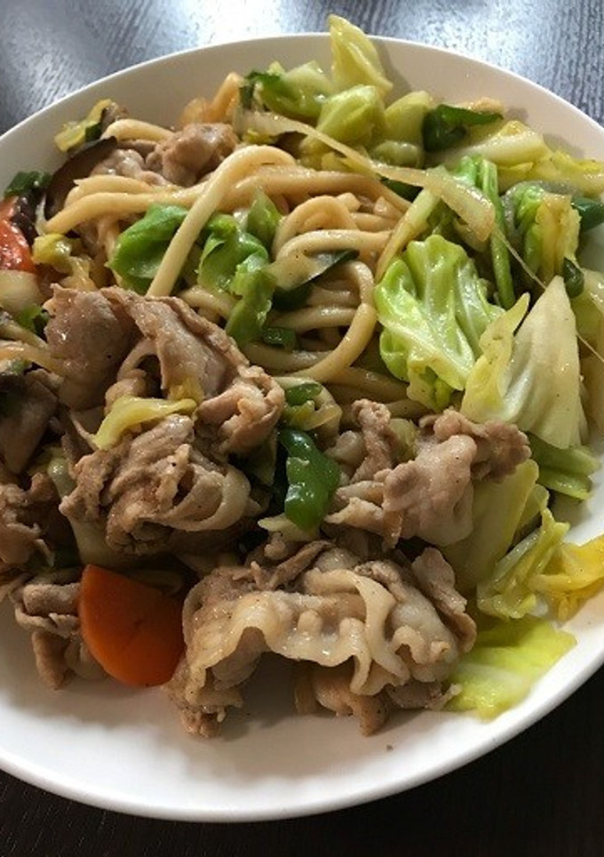 男のしょうゆ焼うどん！！！-レシピのメイン写真