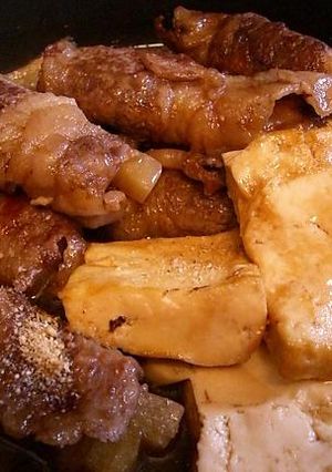 牛肉巻きの肉豆腐-レシピのメイン写真