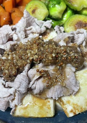えごまだれで食べる豆腐ステーキ＆冷しゃぶ-レシピのメイン写真