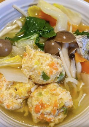 鍋の具材 FPで鶏胸肉でとりつみれ-レシピのメイン写真