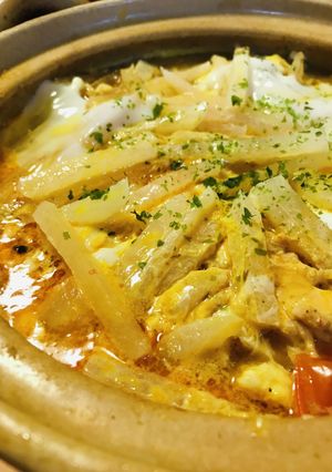 鍋の素●鶏肉と細切り大根のキムチ鍋-レシピのメイン写真