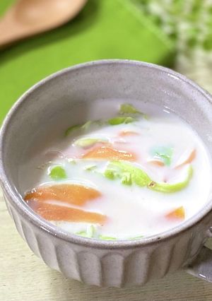 レンジで！キャベツと人参のミルクスープ-レシピのメイン写真