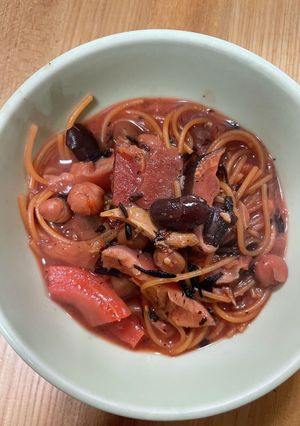 前の日の残った味噌汁でゼンフヌードル2-レシピのメイン写真