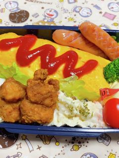 時短お弁当盛り付け記録 オムライス-レシピのメイン写真