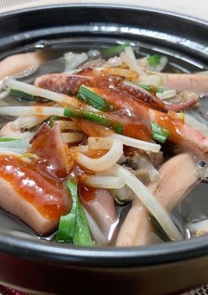 イカ汁でピリ辛スープ-レシピのメイン写真