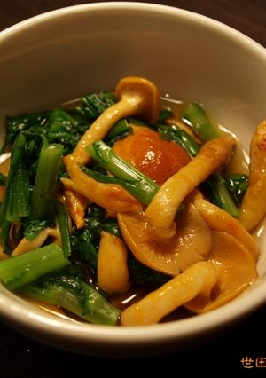 春菊とやまなめの三杯酢和え-レシピのメイン写真