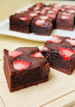 いちごのブラウニー-レシピのメイン写真