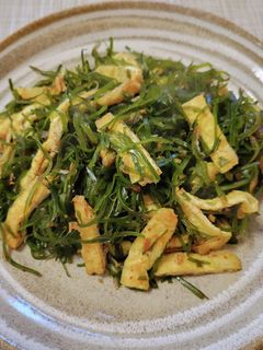 切り昆布とお揚げの七味唐辛子炒め-レシピのメイン写真