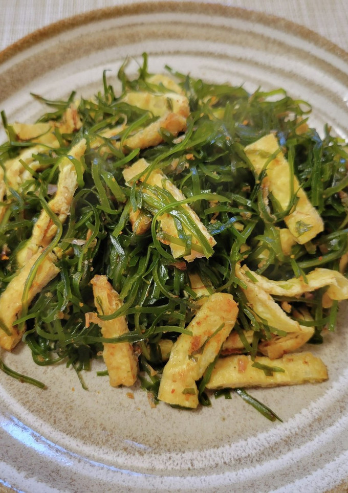 切り昆布とお揚げの七味唐辛子炒め-レシピのメイン写真