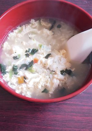 パパっとお昼ご飯に鮭フレーク入り雑炊♡-レシピのメイン写真