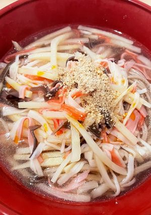 カニかま・細筍・キクラゲのマジな中華蕎麦-レシピのメイン写真