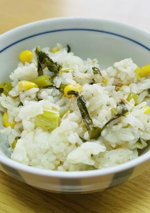 【野菜ソムリエ】バター香る小松菜ご飯-レシピのメイン写真