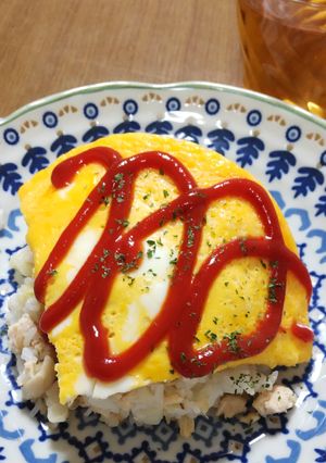 朝たん☆時短！鶏むね肉のオムライス-レシピのメイン写真