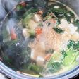 豆腐と小松菜の味噌汁 すりごま入り
