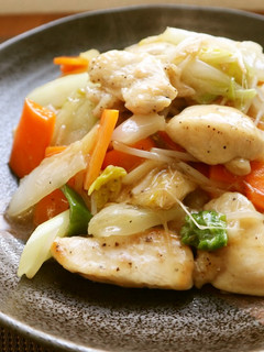 鶏むね肉と白菜の炒め物-レシピのメイン写真