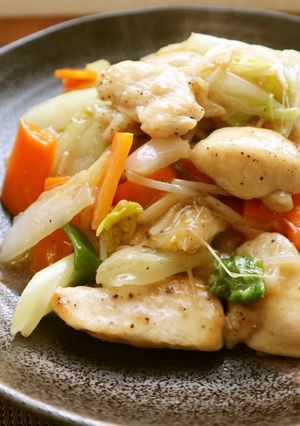 鶏むね肉と白菜の炒め物-レシピのメイン写真