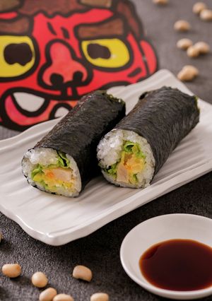 子供も喜ぶ節分に♫簡単２種のチキン恵方巻-レシピのメイン写真