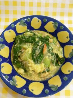 チンゲン菜のかき玉カニあんかけ-レシピのメイン写真