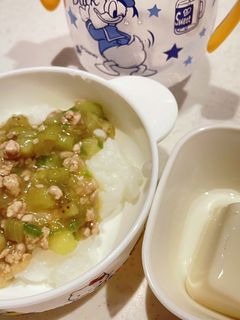 離乳食後期(豚肉の味噌あんかけ)-レシピのメイン写真