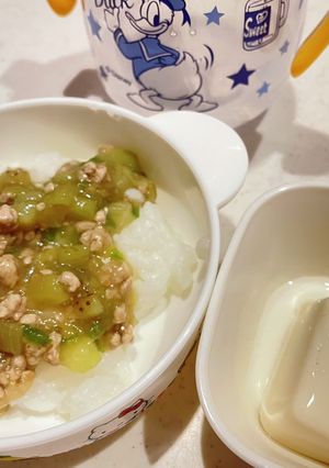 離乳食後期(豚肉の味噌あんかけ)-レシピのメイン写真