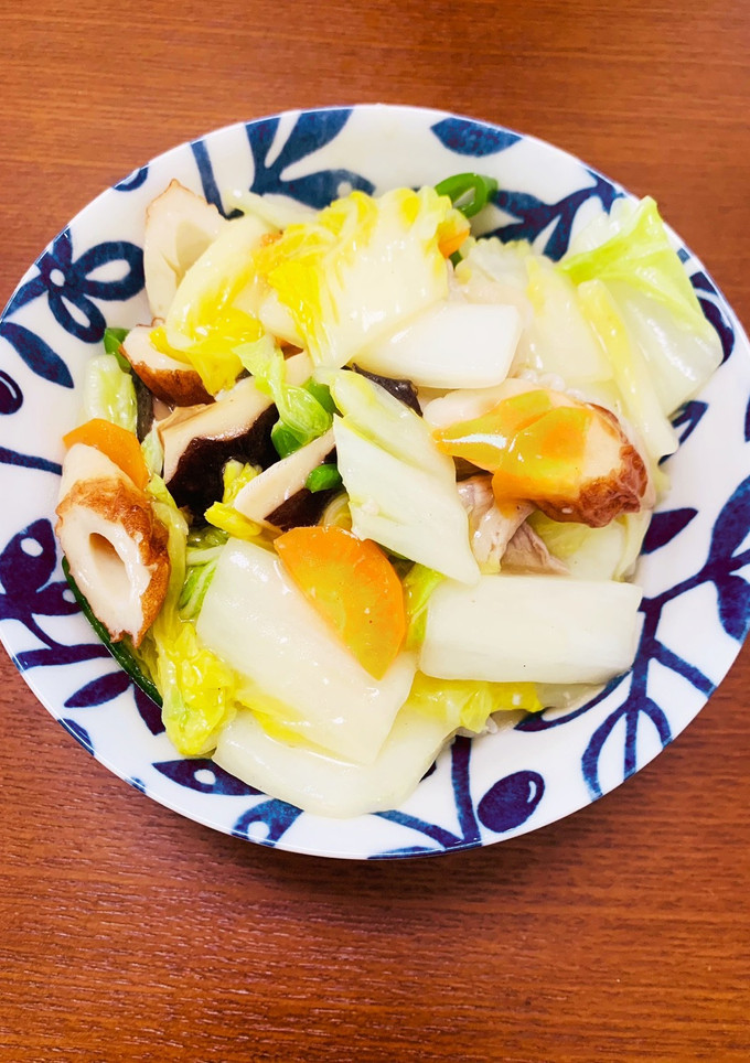 残り野菜と竹輪で中華丼風（八宝菜風）-レシピのメイン写真