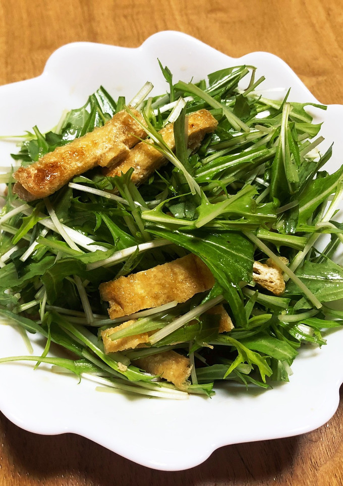 油揚げとサラダ水菜のさっぱり和え☆-レシピのメイン写真