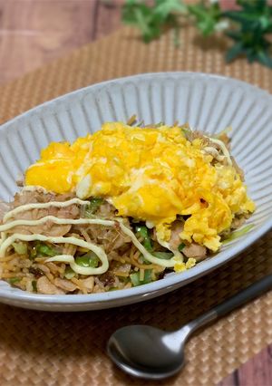 ランチに♪オムそばめし風ごはん-レシピのメイン写真