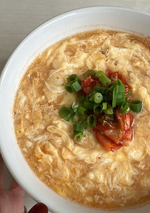 卵たっぷり！かき卵キムチうどん♡-レシピのメイン写真