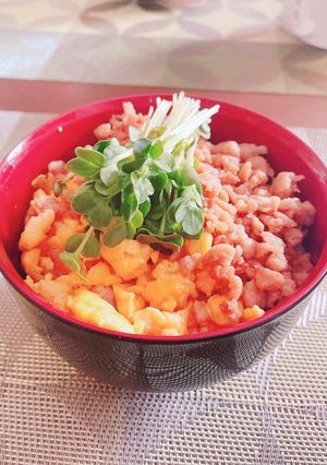 混ぜて焼くだけ★鶏そぼろ-レシピのメイン写真