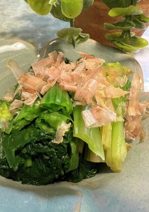 ちぢみほうれん草のお浸し-レシピのメイン写真