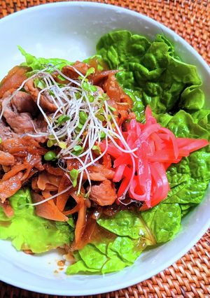 豚バラ焼肉丼-レシピのメイン写真