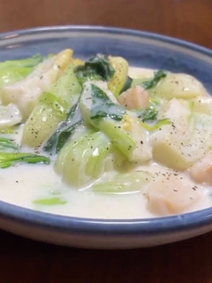 【時短】チンゲン菜のクリーム煮-レシピのメイン写真