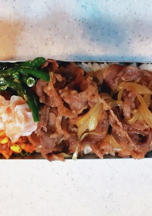 高校生弁当覚え書き138牛丼-レシピのメイン写真
